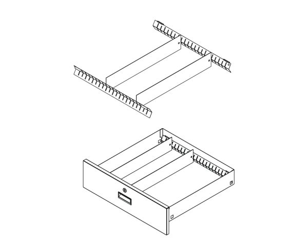 Pharmacy Metal Cabinet Drawer Divider System