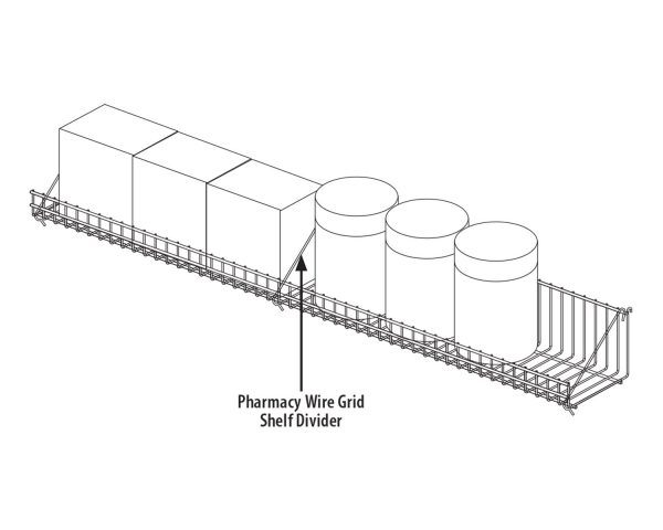 Pharmacy Wire Grid Shelf Divider